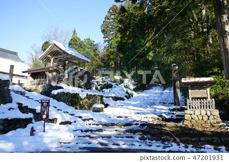 Hiraizumi Temple Hakusan Shrine Shojinzaka New Spring Winter Scene Hiraizumi Temple Hakusan Shrine Shojinzaka New Spring Winter Scene 47201931