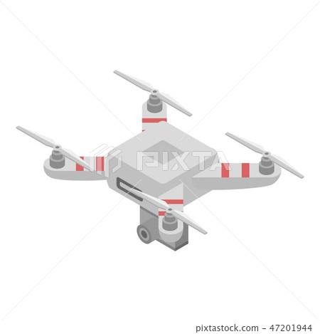 Videography drone icon, isometric style Videography drone icon, isometric style 47201944