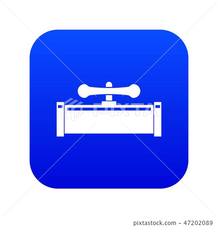 Plumbing valve icon digital blue Plumbing valve icon digital blue 47202089