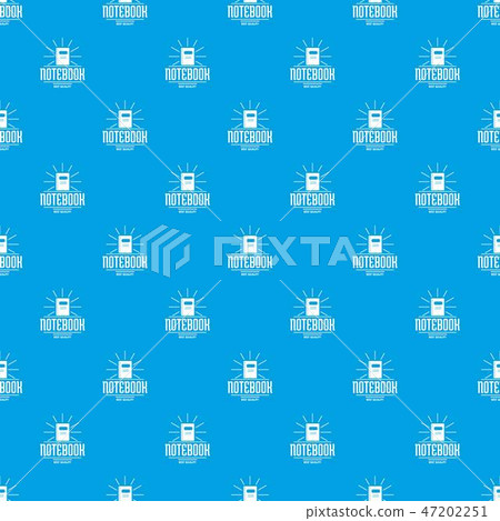 Notebook pattern vector seamless blue - Stock Illustration [47202251 ...