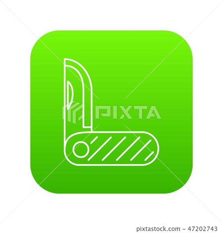 Pocket knife metal icon green vector 47202743