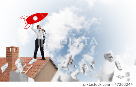 Successful businessman and development 47203244