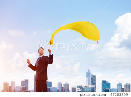 Business inspiration of young man Business inspiration of young man 47203809