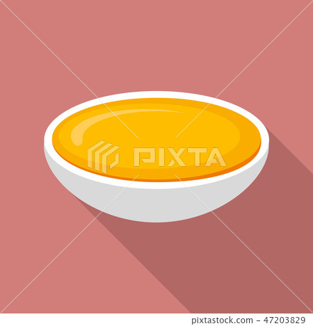Honey plate icon, flat style Honey plate icon, flat style 47203829