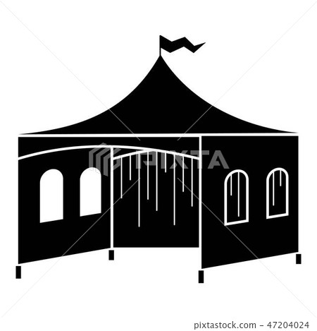 Outdoor festive tent icon, simple style 47204024