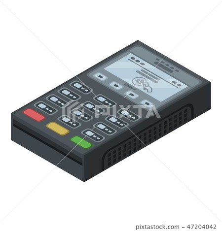 Nfc payment terminal icon, isometric style - Stock Illustration ...