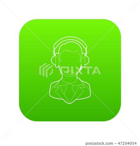 Operator icon green vector Operator icon green vector 47204054