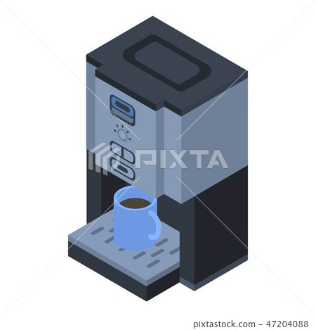 Modern coffee maker icon, isometric style 47204088
