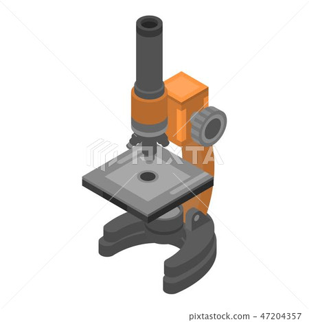 Lab microscope icon, isometric style Lab microscope icon, isometric style 47204357