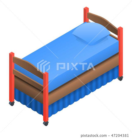 Kid bed icon, isometric style - Stock Illustration [47204381] - PIXTA