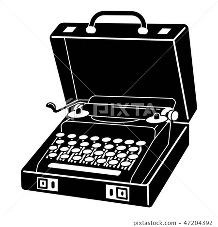 Case typewriter icon, simple style Case typewriter icon, simple style 47204392