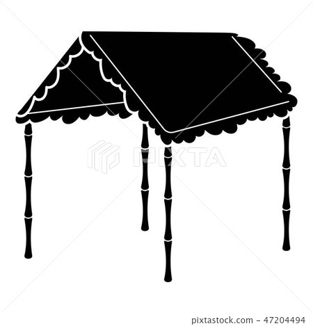 Bamboo tent icon, simple style Bamboo tent icon, simple style 47204494