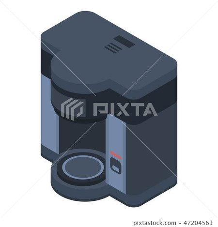 Clean coffee machine icon, isometric style 47204561