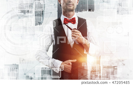 Conceptual image of successful businessman. Conceptual image of successful businessman. 47205485