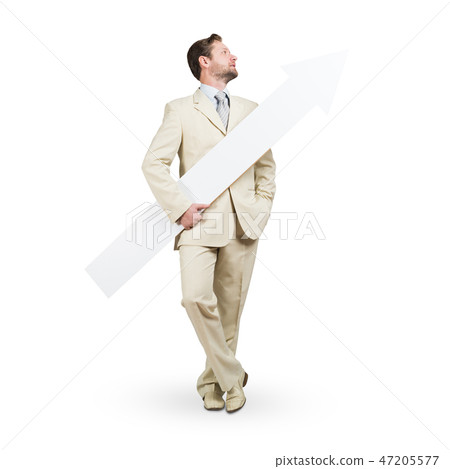 Businessman with arrow Businessman with arrow 47205577