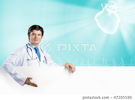 Doctor with banner Doctor with banner 47205580