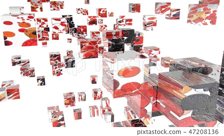 Background image with innumerable cubes floating Background image with innumerable cubes floating 47208136