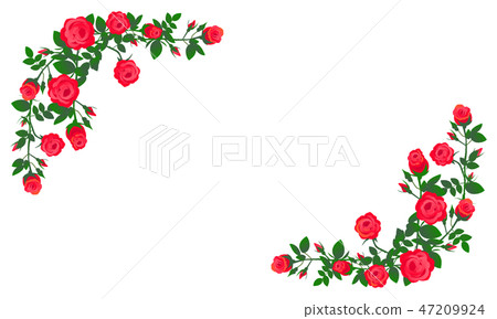 Red Rose Frame Royalty Free SVG, Cliparts, Vectors, and Stock Illustration.  Image 124019027.