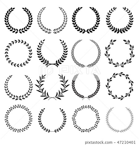 Wreath frame vector illustrations. Wreath frame vector illustrations. 47210401