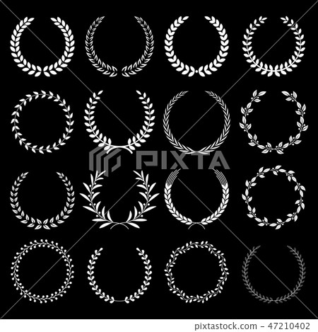 Wreath frame vector illustrations. Wreath frame vector illustrations. 47210402