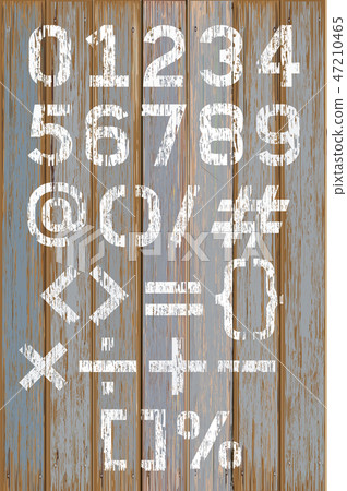 Alphabet color paint on wood retro color. 47210465