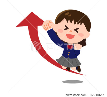 面向上升的西裝外套女孩(動機,進步) 面向上升的西裝外套女孩(動機,進步) 47210644