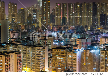 從香港花園山的夜景 從香港花園山的夜景 47211649
