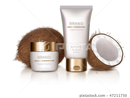Design element with organic cosmetics 47211730