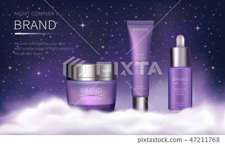 Night cosmetic series for face skin care 47211768