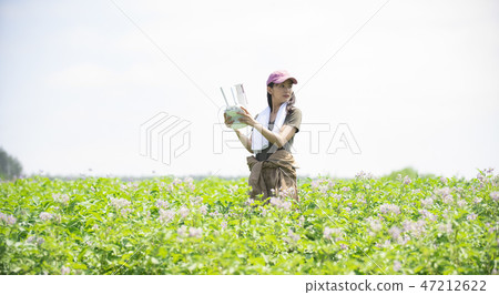 女農業無人機 照片素材 圖片 圖庫