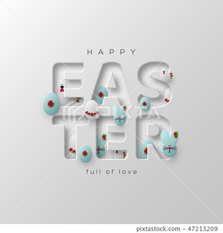 Greeting card for Easter holidays. 47213209