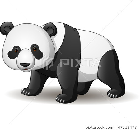 Cartoon panda isolated on white background 47213478