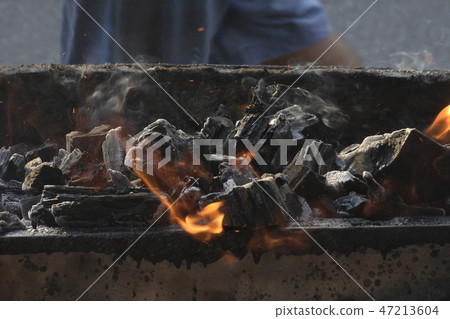 Charcoal fire. Charcoal fire. 47213604