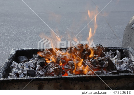 Charcoal fire. Charcoal fire. 47213618
