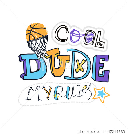 Vector Illustration for basketball, Cool dude. Vector Illustration for basketball, Cool dude. 47214283