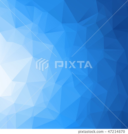 Blue Polygonal Mosaic Background  47214870