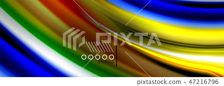 Rainbow color fluid wave lines flow poster. Wave Liquid shapes design Rainbow color fluid wave lines flow poster. Wave Liquid shapes design 47216796