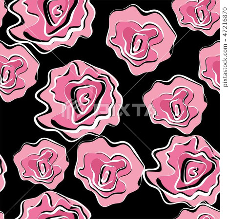 Abstract seamless pattern with roses. Abstract seamless pattern with roses. 47216870