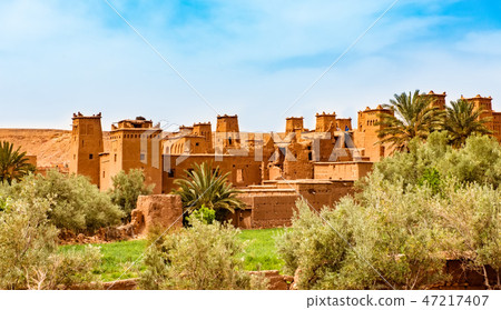 Kasbah Ait Ben Haddou near Ouarzazate Morocco. UNESCO World Heritage Site 47217407