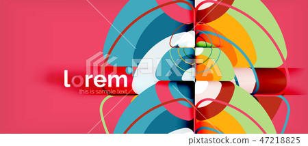 Circles and triangles geometric abstract background. Trendy abstract layout template for business or Circles and triangles geometric abstract background. Trendy abstract layout template for business or 47218825
