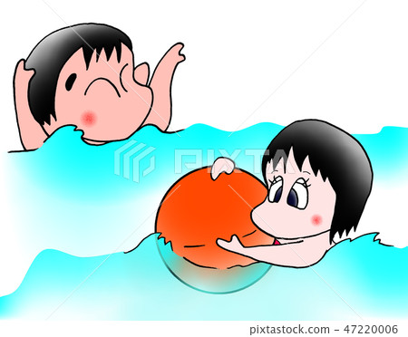 兩個人在游泳池裡 兩個人在游泳池裡 47220006
