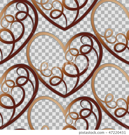 A seamless vector pattern repeating hearts. - Stock Illustration ...