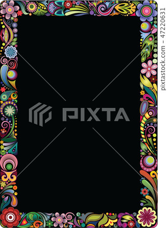 Frame of the colors on a black background Frame of the colors on a black background 47220631