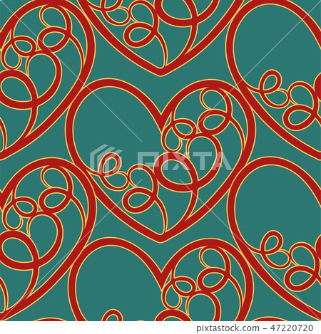 A seamless vector pattern repeating hearts. - Stock Illustration ...