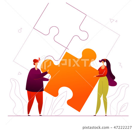 Partnership - modern flat design style colorful illustration 47222227