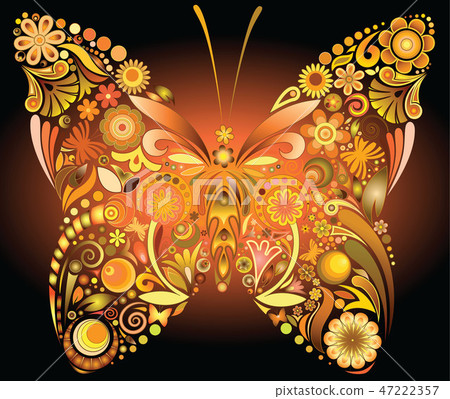 Butterfly gold scheme Butterfly gold scheme 47222357