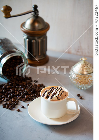 Cafe Mocha Latte with whipped cream Cafe Mocha Latte with whipped cream 47222467