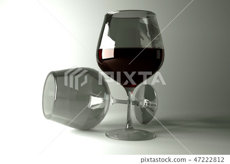 Wine - Glasses isolated white background 47222812
