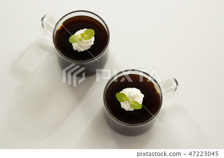 Coffee jelly in a glass cup 47223045