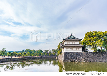 東京皇宮和富士見的城市風景 47223214
